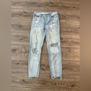 Free people straight boho thrashed indie core jeans size 24